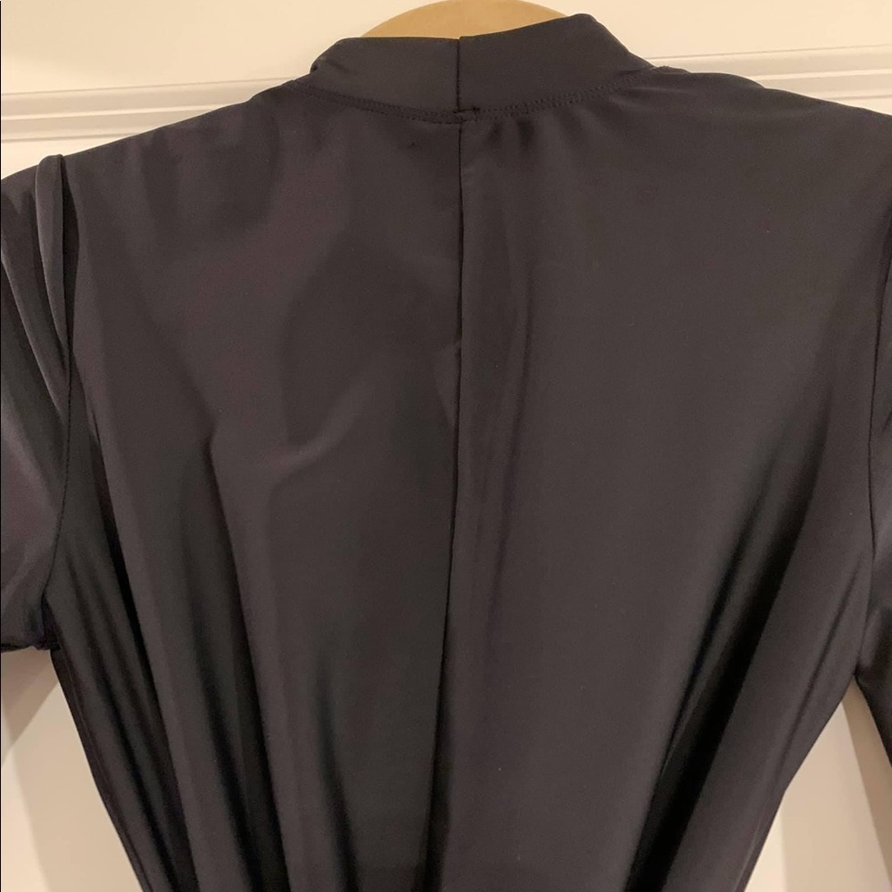 Elhoffer Design Black Flutter Sleeve Midi Dress - image 3